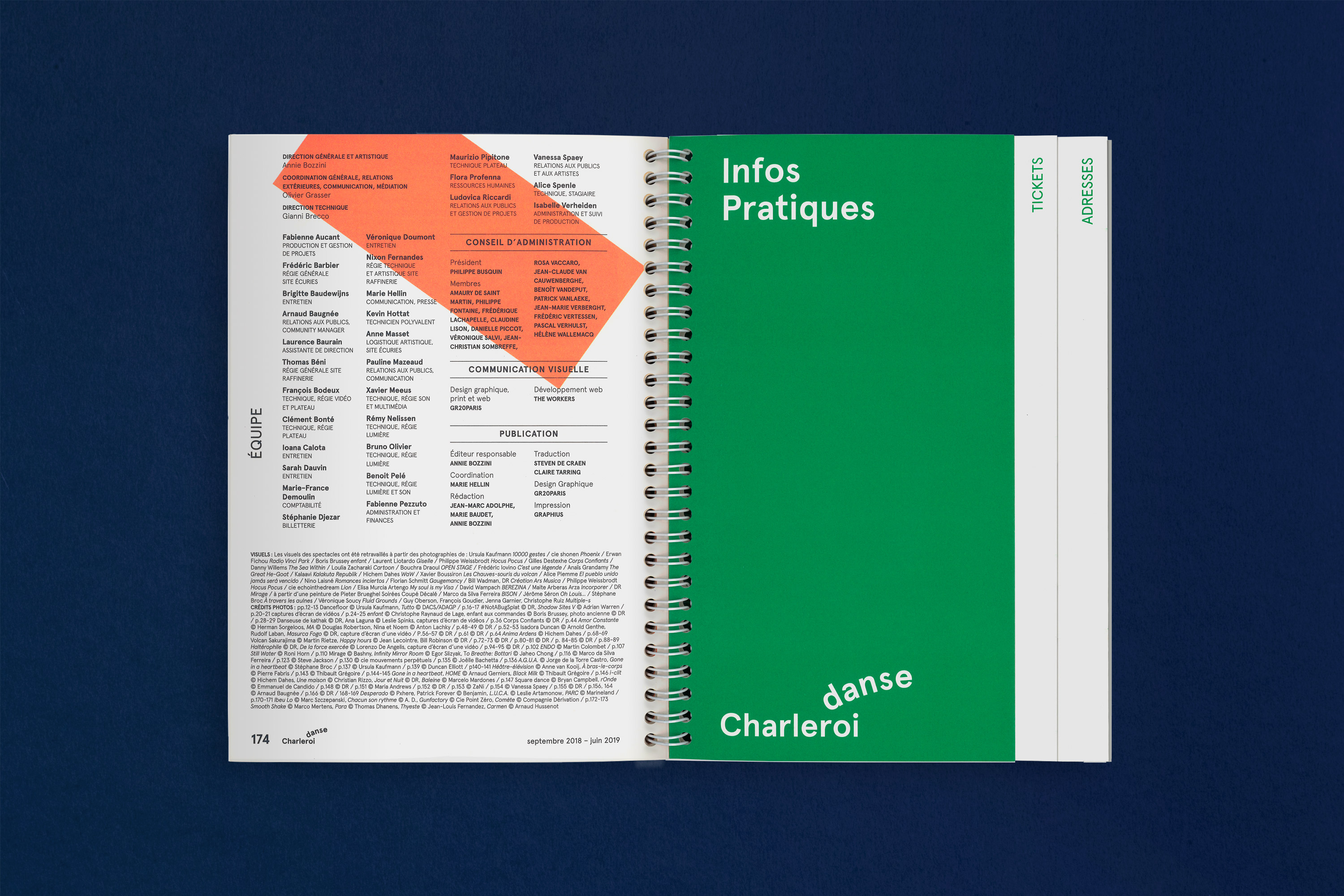Charleroi danse —Program GR20 design graphique signaletique paris branding graphic fashion food drinks culture luxury architecture