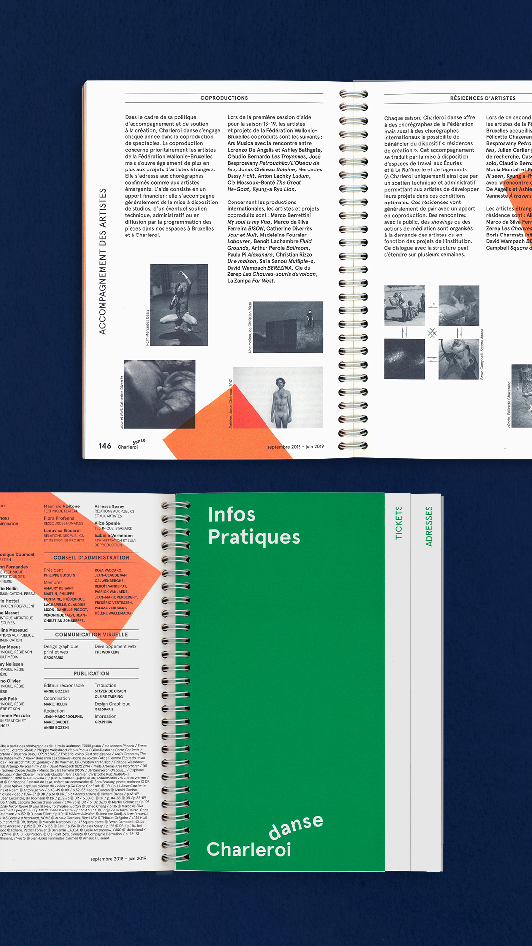 Charleroi danse —Program GR20 design graphique signaletique paris branding graphic fashion food drinks culture luxury architecture