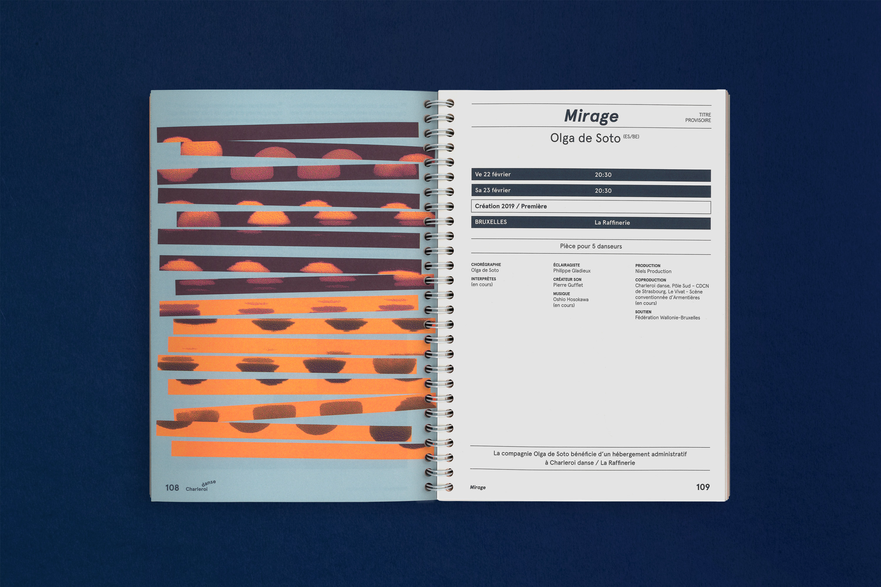 Charleroi danse —Program GR20 design graphique signaletique paris branding graphic fashion food drinks culture luxury architecture