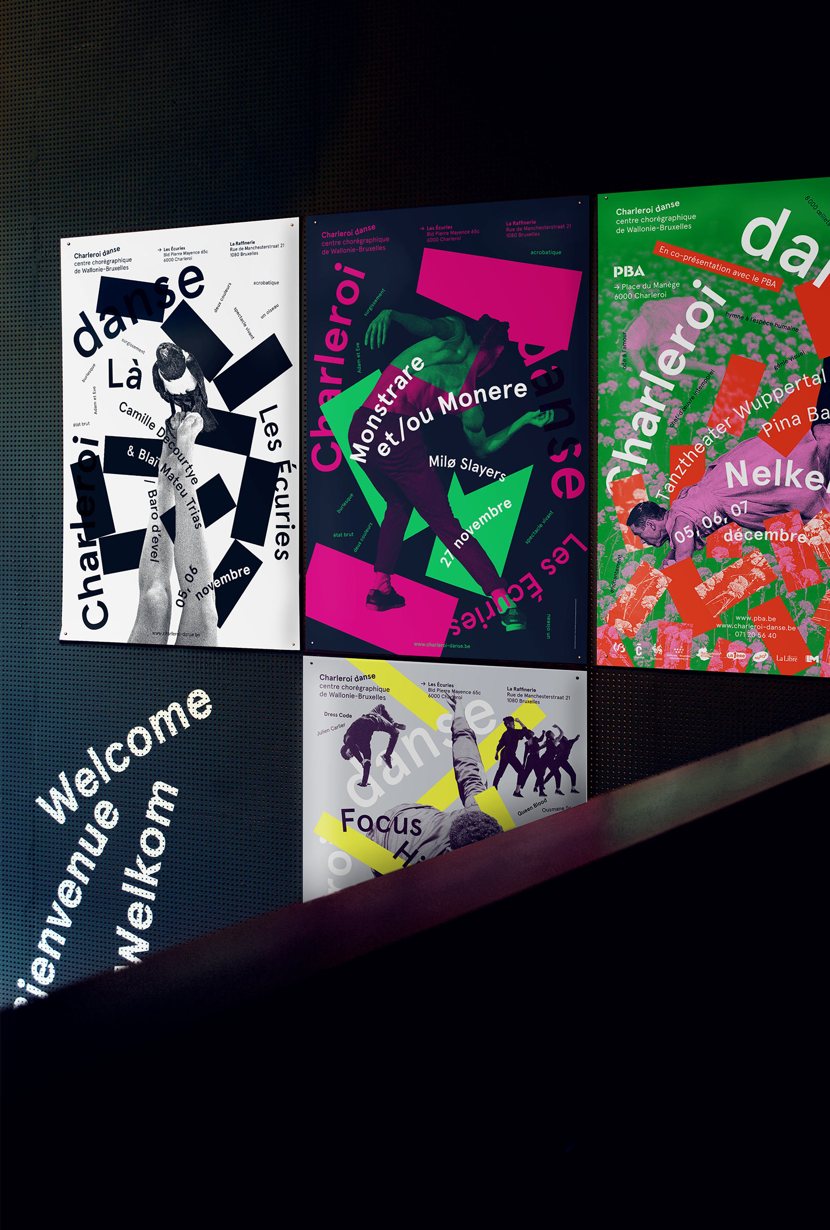 Charleroi Danse —Signage GR20 design graphique signaletique paris branding graphic fashion food drinks culture luxury architecture