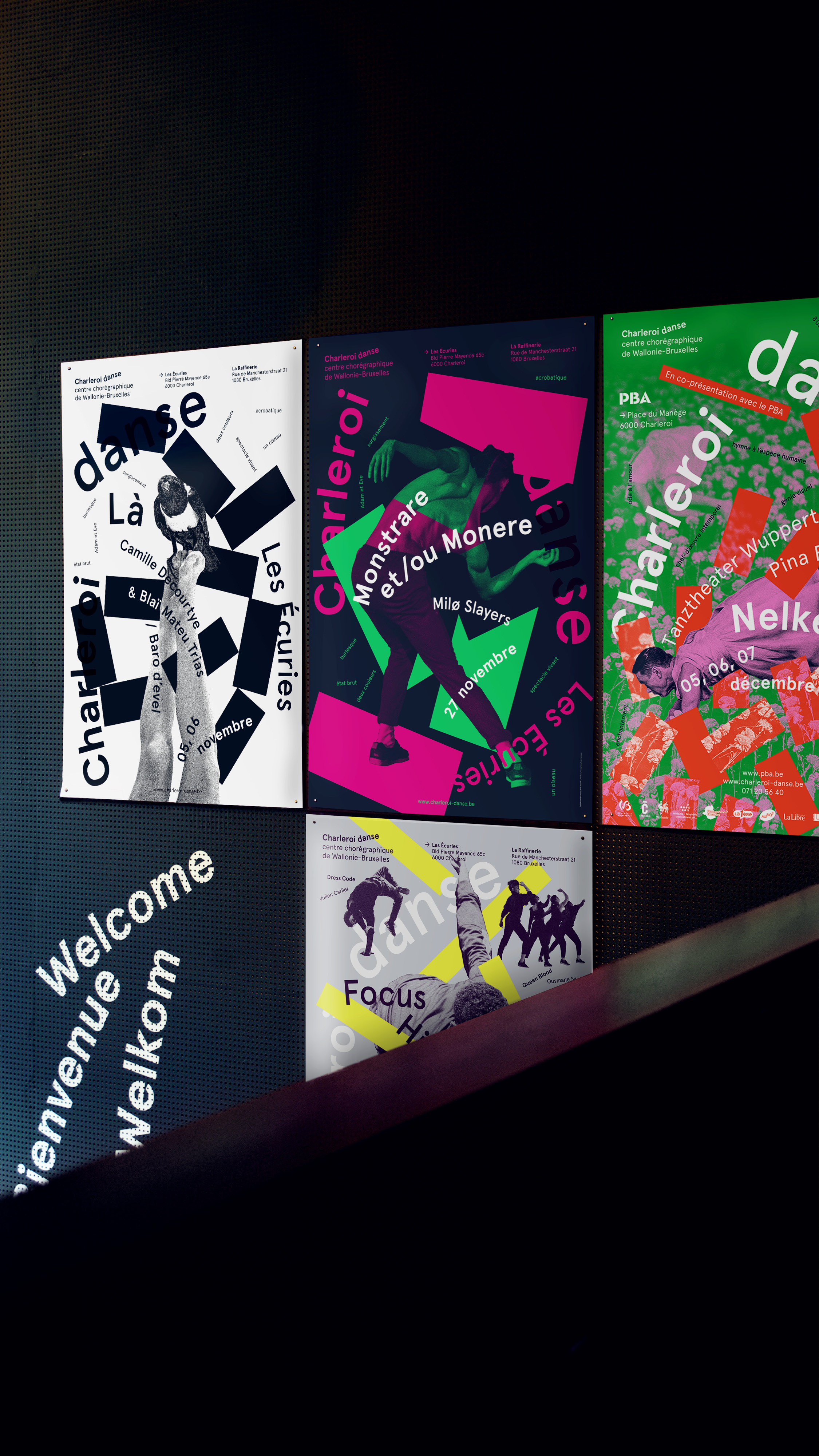 Charleroi Danse —Signage GR20 design graphique signaletique paris branding graphic fashion food drinks culture luxury architecture