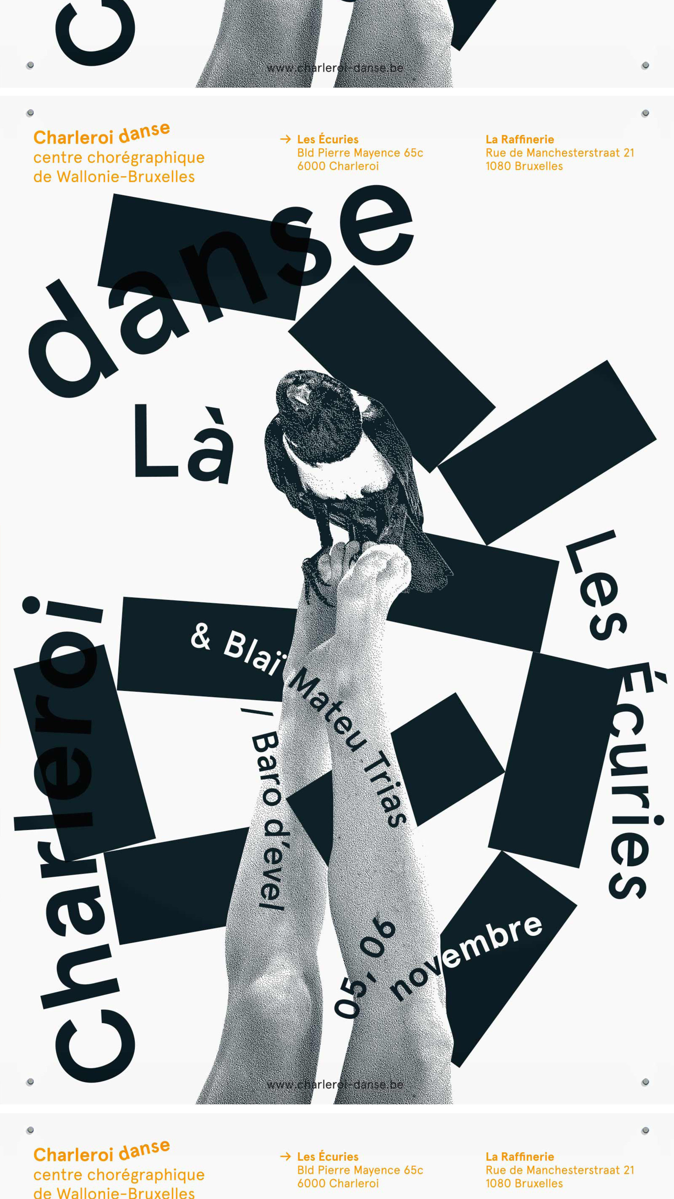 Charleroi Danse —display GR20 design graphique signaletique paris branding graphic fashion food drinks culture luxury architecture