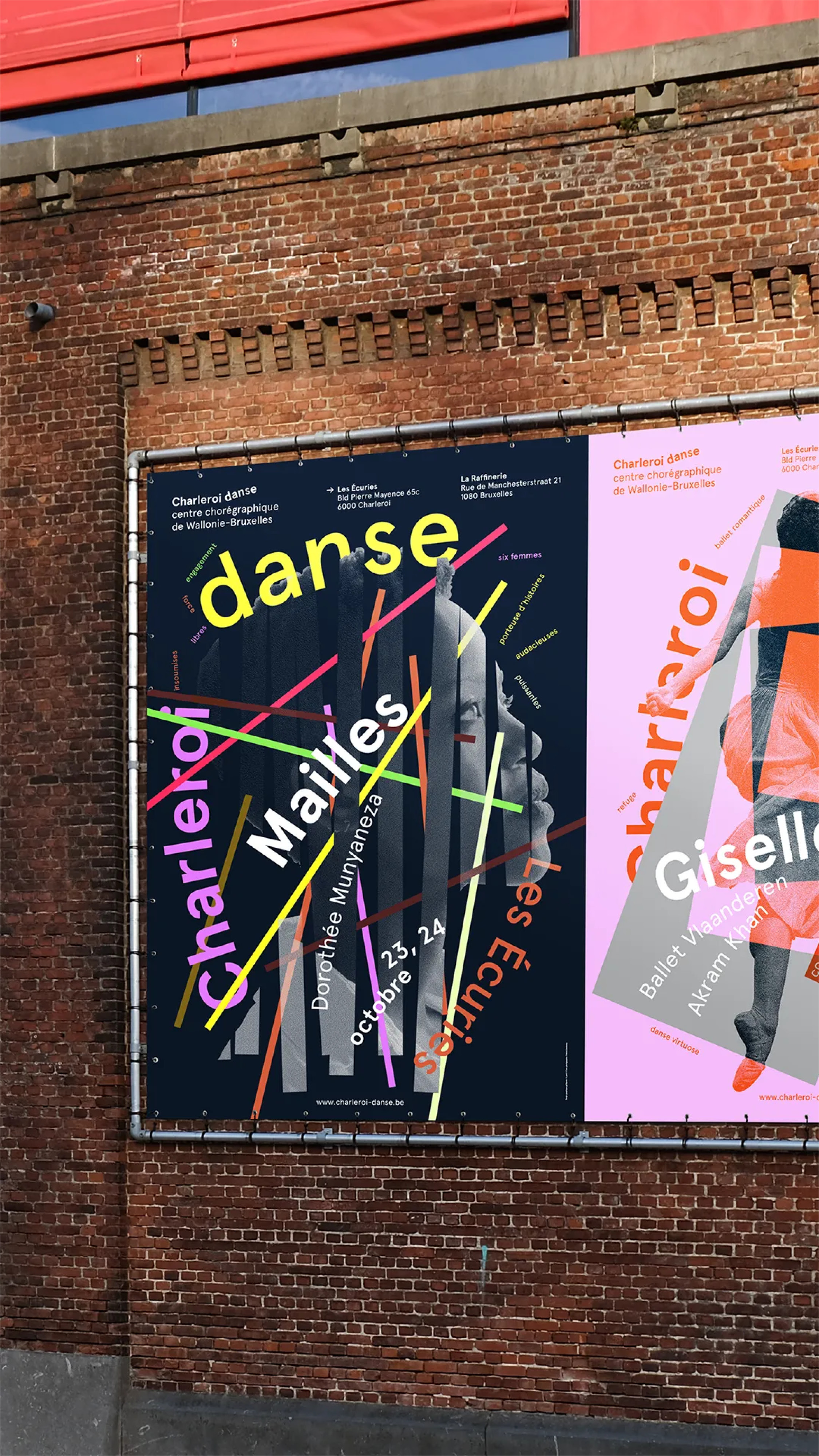 Charleroi Danse —display GR20 design graphique signaletique paris branding graphic fashion food drinks culture luxury architecture